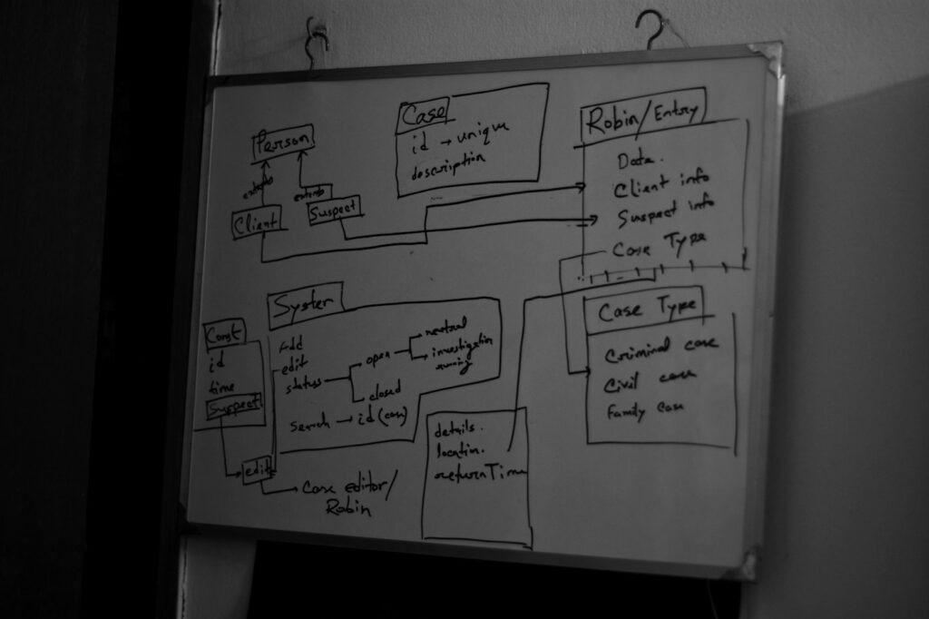 Visual flowchart showing decision-making processes